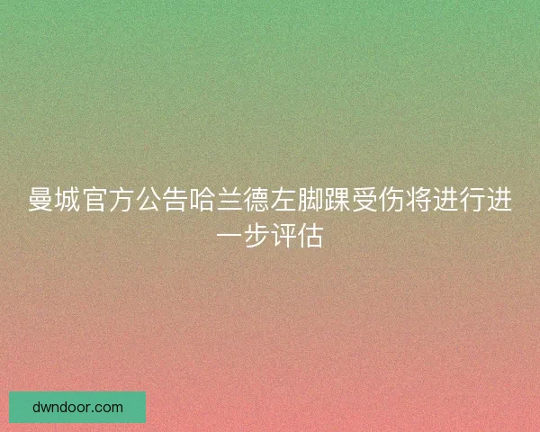 曼城官方公告哈兰德左脚踝受伤将进行进一步评估